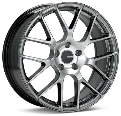 Enkei Raijin 19x9.5 35mm Offset 5x112 Bolt Pattern 72.6 Bore Dia Hyper Silver Wheel