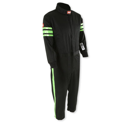 RaceQuip Green Trim SFI-1 JR. Suit - Kids XSM