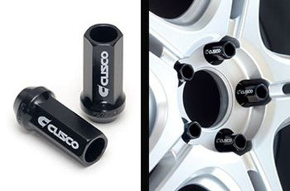 Cusco Universal Wheel Lug Nut Set M12 x P1.5mm - Black (20pcs)