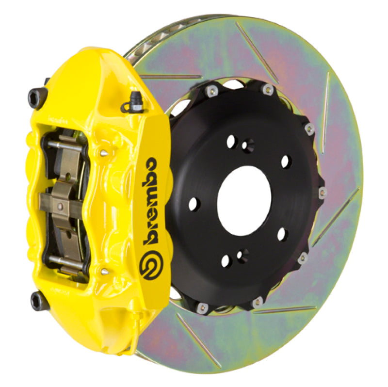 Brembo 07-15 TT 3.2L/09-15 TTS/12-13 TT RS Rr GT BBK 4Pist Cast 328x28 2pc Rotor Slot Type1-Yellow