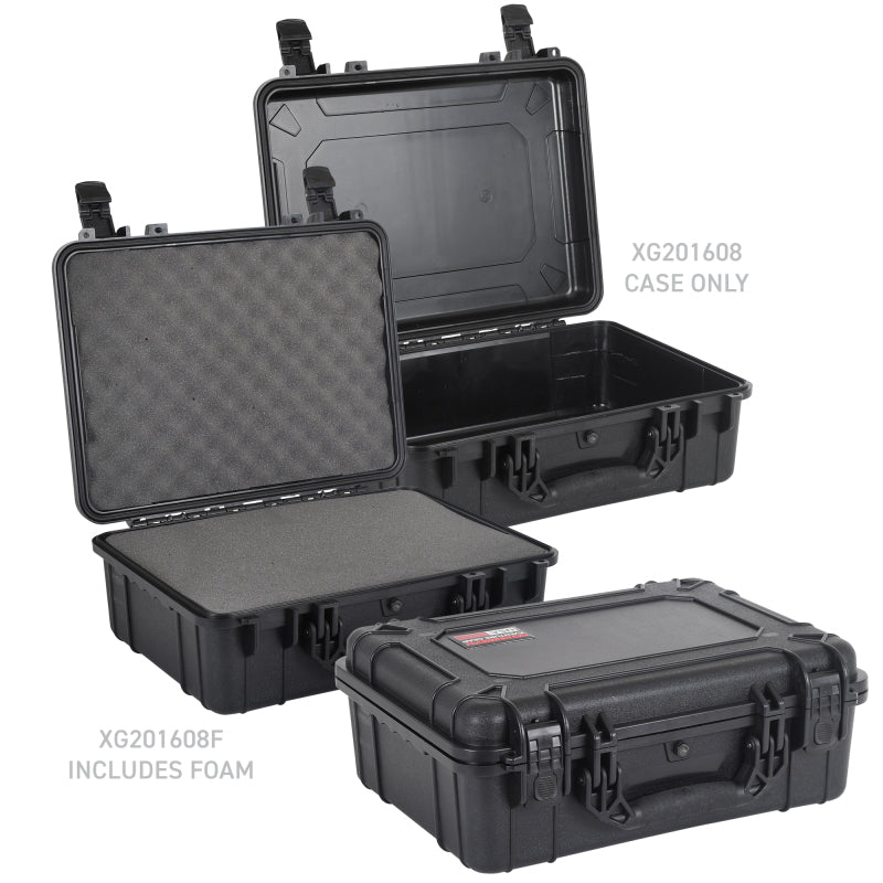 Go Rhino XVenture Gear Hard Case w/Foam - Large 20in. / Lockable / IP67 - Tex. Black