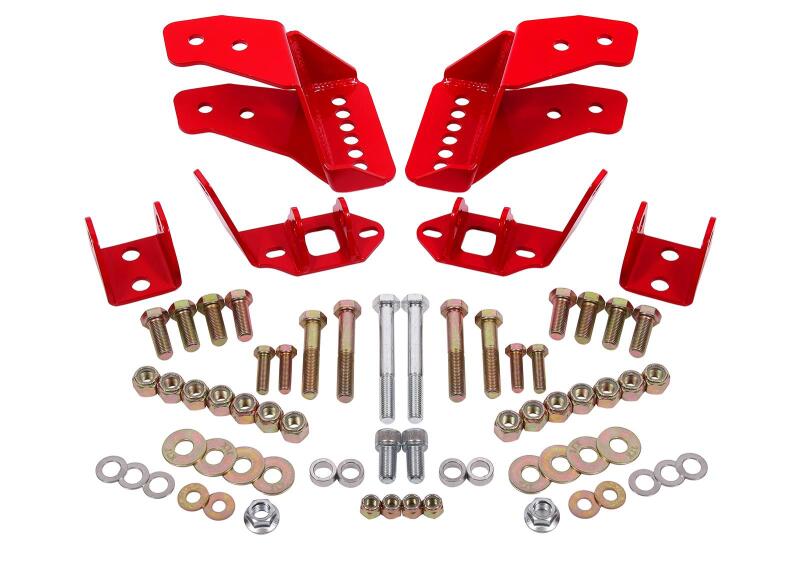 BMR 78-87 G-Body Coilover Conversion Kit Rear Adjustable Shock Mount Without CAB - Red