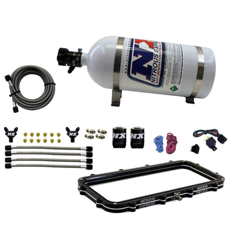 Nitrous Express Holley High Ram Plenum Nitrous Plate Kit w/15lb Bottle