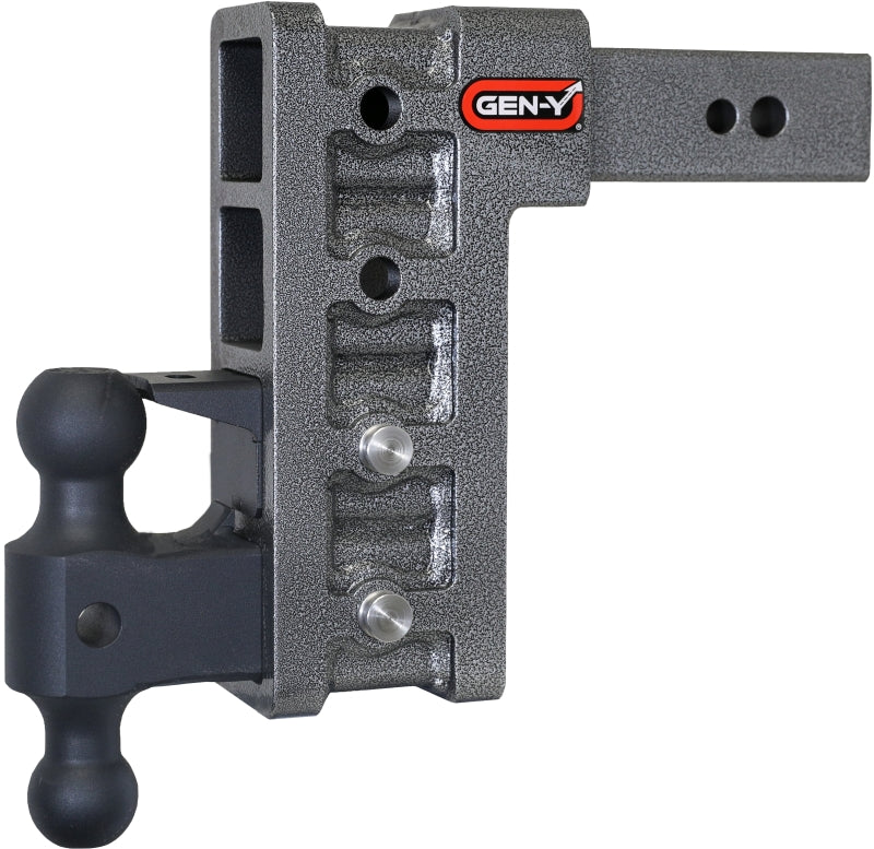 Gen-Y Mega Duty 2.5in Shank 9in Drop 3.5K TW 32K Hitch w/GH-0161 Dual-Ball/Pintle Lock