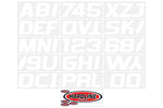 Hardline Boat Lettering Registration Kit 3 in. - 700 Solid White