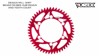 Vortex Racing 49 Tooth 520 Rear Sprocket - Red