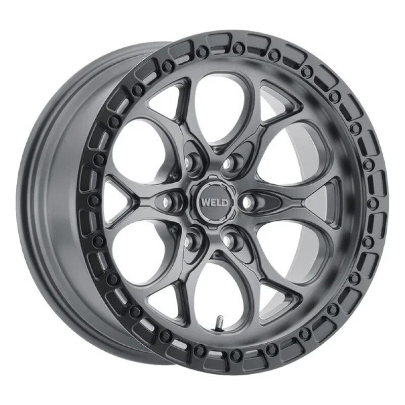 Weld Off-Road W107 18x9 Ledge 6 6x139.7 ET-12 BS 4.51 Satin GUN / Satin BLK Ring 106.1