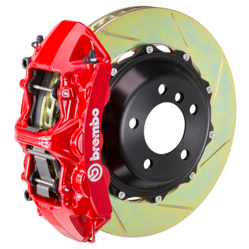 Brembo 12-19 Range Rover Evoque Front GT BBK 6 Piston Cast 380x32 2pc Rotor Slotted Type-1-Red