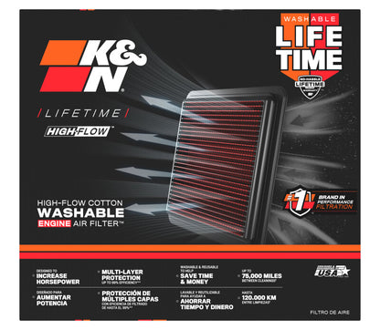 K&N Replacement Air Filter Kia Stin ger L4-2.5L F/I Turbo 2022