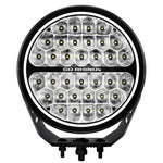 Go Rhino Xplor Blackout Series Round LED Sgl Driving Kit w/DRL (Surface/Thread Stud Mnt) 9in. - Blk