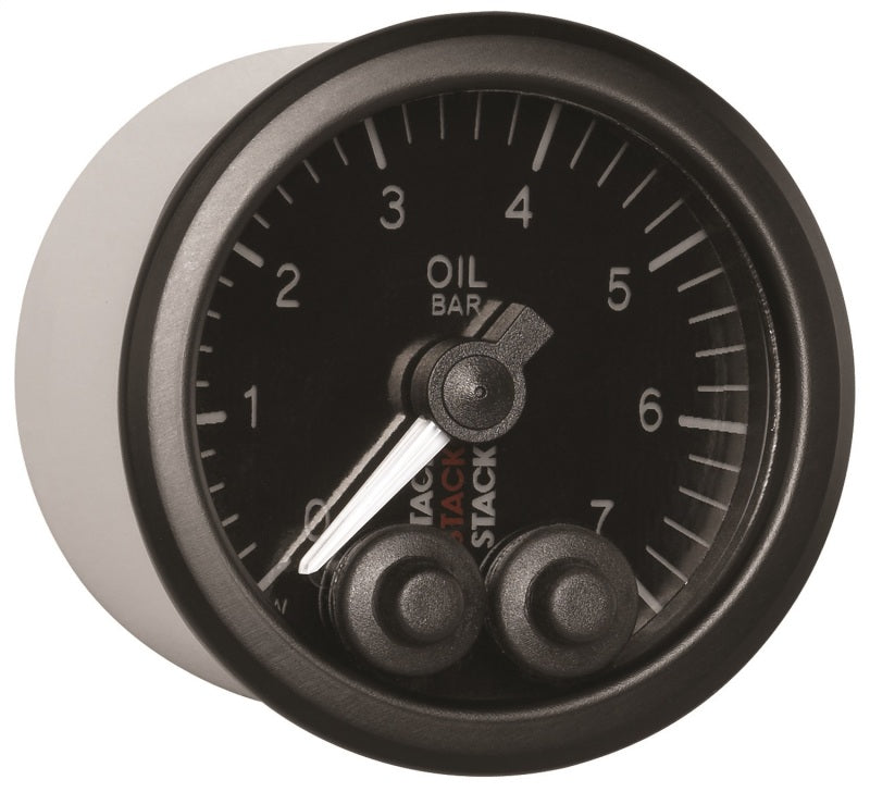 Autometer Stack 52mm 0-7 Bar M10 Male Pro-Control Oil Pressure Gauge - Black