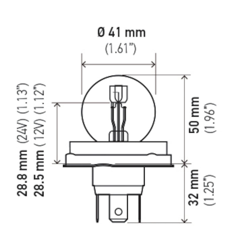 Hella Bulb 7952 24V 55/50W P45t S13 R2