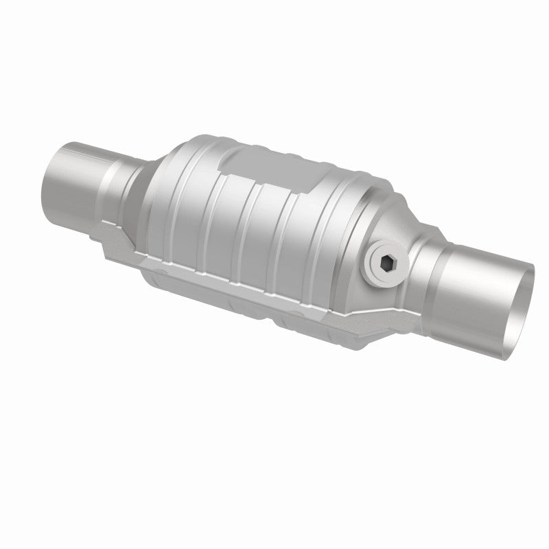 MagnaFlow Univ Cat Conv 2.5in Inlet/Outlet Ctr/Ctr Round 9in Body L x 5.125in W x 13in Overall L