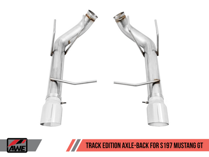AWE Tuning S197 Mustang GT Axle-Back Exhaust - Track Edition (Chrome Silver Tips)