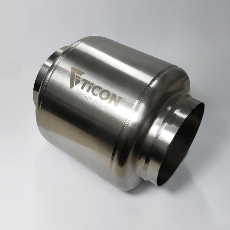 Ticon Industries 7in OAL 4.0in In/Out Ultralight Titanium Muffler