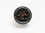 Russell Performance 100 psi fuel pressure gauge black face chrome case (Liquid-filled)