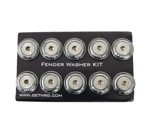 NRG Fender Washer Kit w/Rivets For Plastic (Gunmetal) - Set of 10