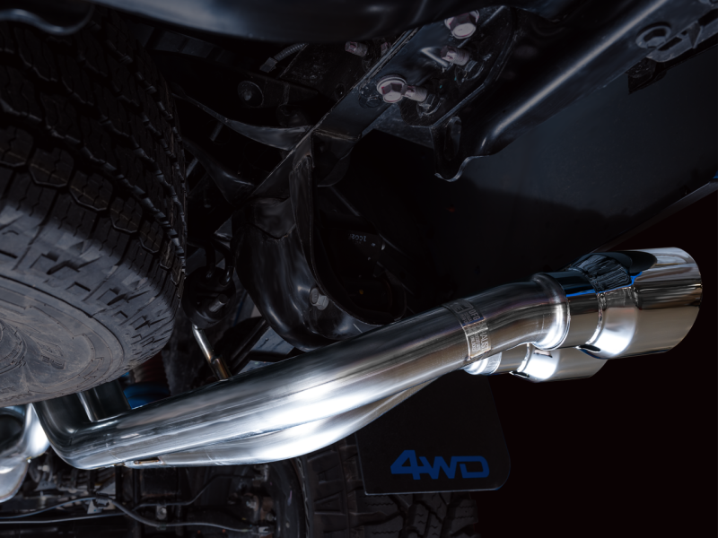 AWE Tuning 16-22 Toyota Tacoma 0FG Cat-Back Exhaust w/ BashGuard - Dual Chrome Silver Tips