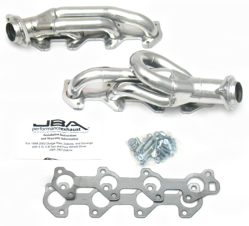 JBA 04-07 Doge Dakota 4.7L PowerTech 1-1/2in Primary Silver Ctd Cat4Ward Header