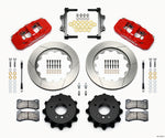 Wilwood AERO4 Rear Kit 14.00 Red 2007-2011 BMW E90 Series w/Lines