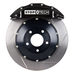 StopTech 08-09 Evo X Front BBK w/ Black ST-60 Calipers Slotted 355x32mm Rotors Pads and SS Lines