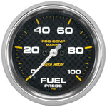 Autometer Marine Carbon Fiber 2-5/8in 100 PSI Digital Stepper Motor Fuel Pressure Gauge