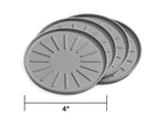 WeatherTech Round Coaster Set 4in. - Grey (Set of 4)