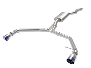 afe MACH Force-Xp 13-16 Audi Allroad L4 SS Axle-Back Exhaust w/ Blue Flame Tips