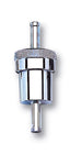 Russell Performance Chrome Street Fuel Filter (3in Length 1-1/8in diameter 3/8in inlet/outlet)