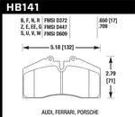 Hawk DTC-80 91-94 Porsche 911 Rear / 94-98 Porsche 911 Front / 86-91 Porsche 928