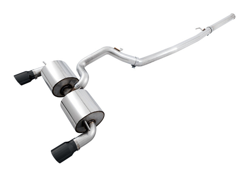 AWE Tuning Ford Focus RS Touring Edition Cat-Back Exhaust - Non-Resonated - Diamond Black Tips