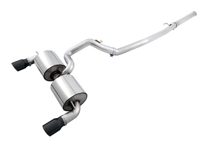 AWE Tuning Ford Focus RS Touring Edition Cat-Back Exhaust - Non-Resonated - Diamond Black Tips