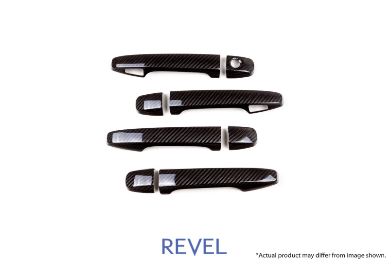 Revel GT Dry Carbon Door Handle Covers (FL/FR/RL/RR) 15-18 Subaru WRX/STI - 8 Pieces