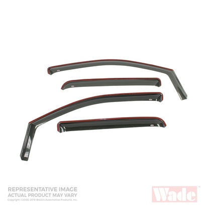 Westin 2007-2018 Jeep Wrangler Unlimited 4dr In-Channel Wind Deflector 4pc - Smoke