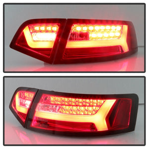 Spyder 09-11 Audi A6 LED Tail Lights - Red Clear (ALT-YD-AA609-LED-RC)