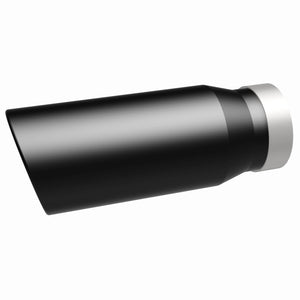 MagnaFlow Tip Stainless Black Coated Single Wall Round Single Outlet 5in Dia 4in Inlet 13in L