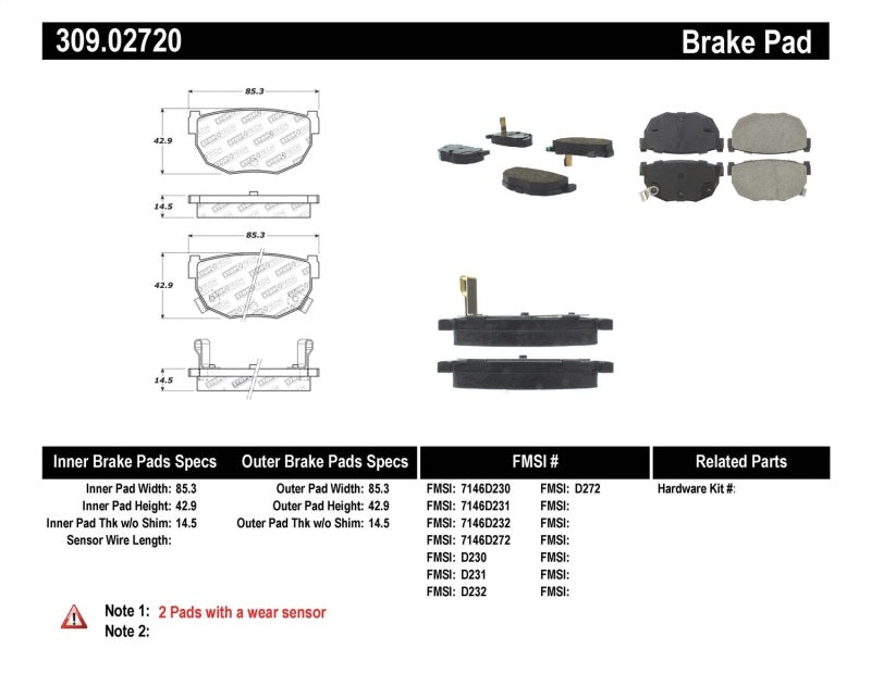 StopTech Performance 89-98 240SX Rear Brake Pads