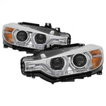 Spyder 12-14 BMW F30 3 Series 4DR Projector Headlights - LED DRL - Chrome (PRO-YD-BMWF3012-DRL-C)