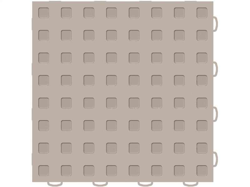 WeatherTech TechFloor 12in x 12in Solid Floor Tile w/ Raised Squares - Tan