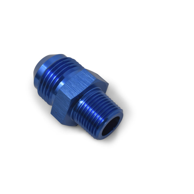 Russell Performance -8 AN to 1/4in NPT Straight Flare to Pipe (Blue)