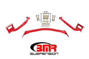 BMR 79-04 Fox Mustang Tubular Style Upper Torque Box Reinforcement Plates - Red