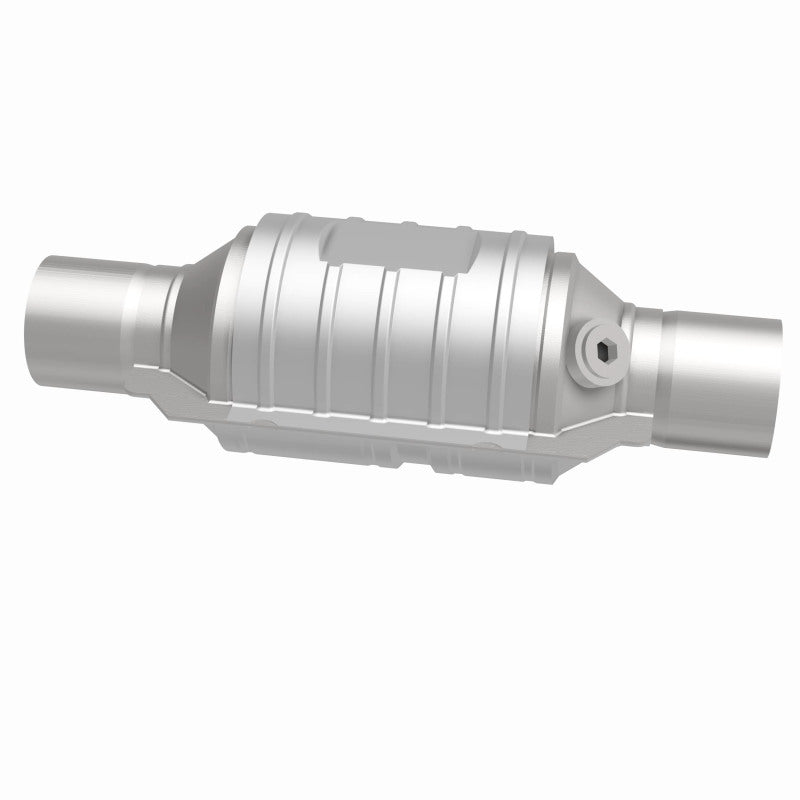 MagnaFlow Univ Cat Conv 2.5in Inlet/Outlet Ctr/Ctr Round 9in Body L x 5.125in W x 13in Overall L