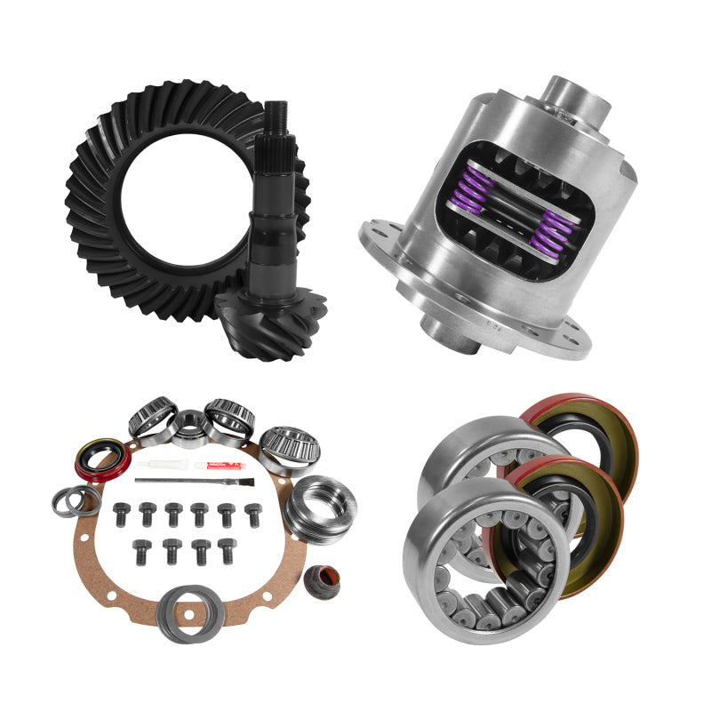 Yukon 8.8in Ford 3.55 Rear Ring & Pinion Install Kit 31 Spline Positraction 2.99in Axle Bearings