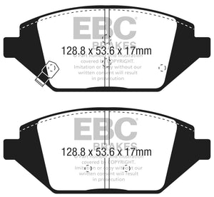 EBC 2016+ Chevrolet Spark Ultimax2 Front Brake Pads