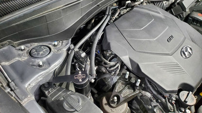 J&amp;L 20-25 Hyundai Palisade / Kia Telluride 3.8L Oil Separator 3.0 Passenger Side - Black Anodize
