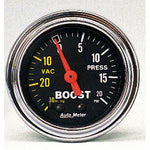 AutoMeter Gauge Vac/Boost 2-1/16in. 30Inhg-20PSI Mechanical Traditional Chrome