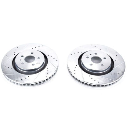 Power Stop 15-18 Ford Edge Front Evolution Drilled & Slotted Rotors - Pair