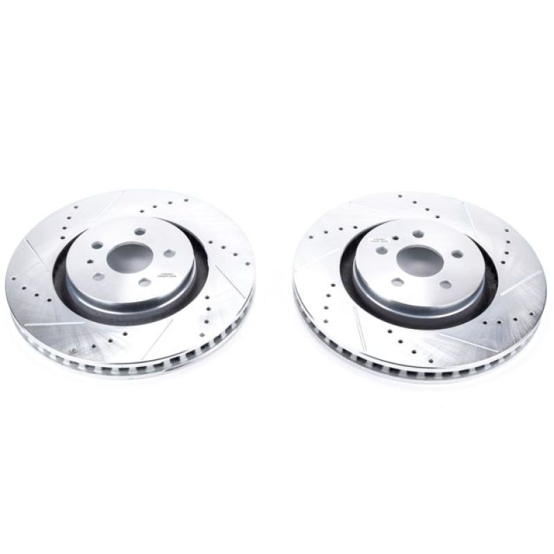 Power Stop 15-18 Ford Edge Front Evolution Drilled & Slotted Rotors - Pair