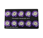 NRG Fender Washer Kit w/Rivets For Plastic (Purple) - Set of 10