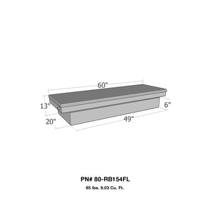 Westin/Brute Full Lid Full Size Step Side & Down Size Shallow Depth - Aluminum